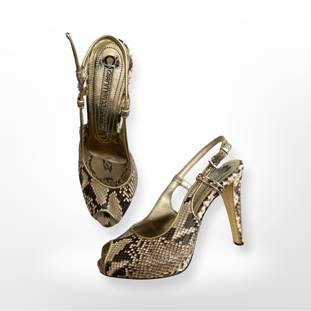 Gianmarco Lorenzi heels, Genuine Reptile Leather, EU 37
